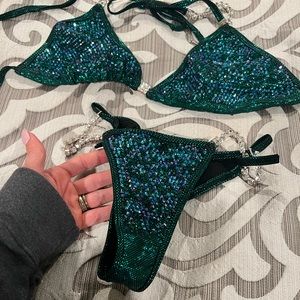 NPC Angel Competition Bikini.  Medium top. Pro cut bottoms.